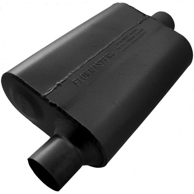 Flowmaster 40 Series Delta Flow Chambered Muffler<br>2.50 Offset In / 2.50 Center Out