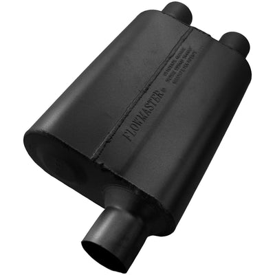 Flowmaster 40 Series Delta Flow Chambered Muffler<br>2.50 Offset In / 2.25 Dual Out