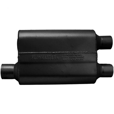 Flowmaster 40 Series Delta Flow Chambered Muffler<br>2.50 Offset In / 2.25 Dual Out