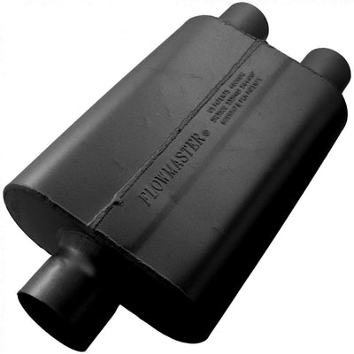 Flowmaster 40 Series Delta Flow Chambered Muffler<br>3.00 Center In / 2.50 Dual Out