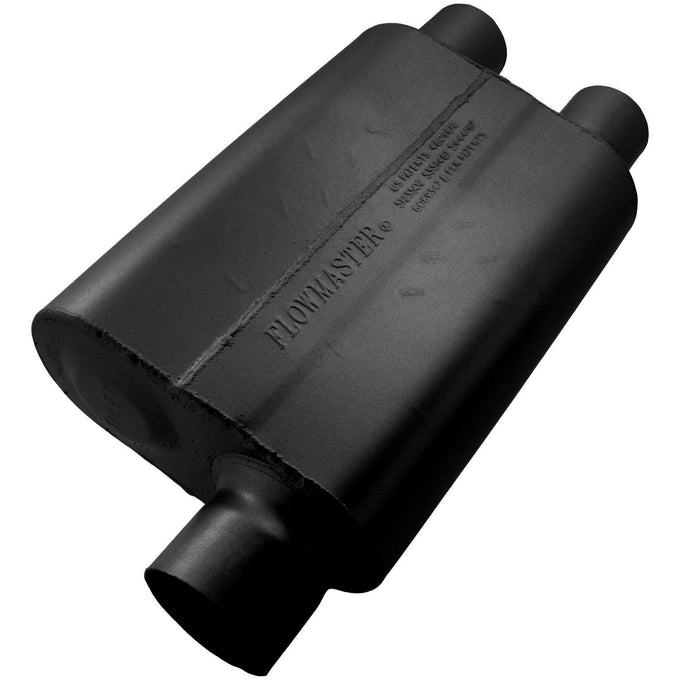 Flowmaster 40 Series Delta Flow Chambered Muffler<br>3.00 Offset In / 2.50 Dual Out