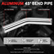 2.5 in. OD 45 Degree Bend Intercooler Pipe <br> Overall Length 23.65 in.