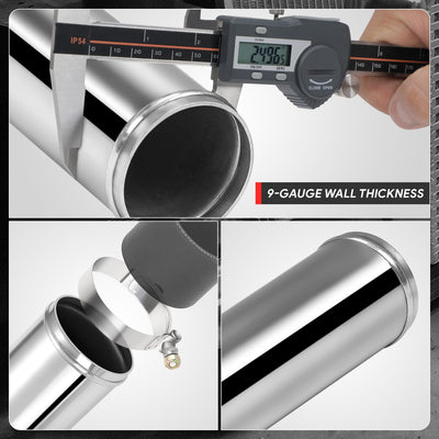 2.5 in. OD 23.65 in. L Straight Intercooler Piping <br> 9-Gauge Wall Thickness