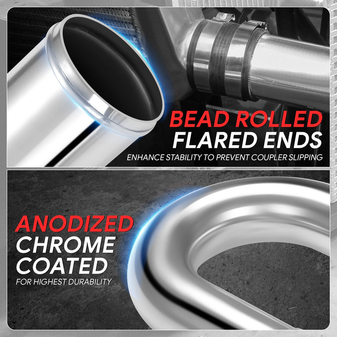 2.5 in. OD 180 Degree U-Bend Intercooler Pipe <br> Overall Length 23.65 in.