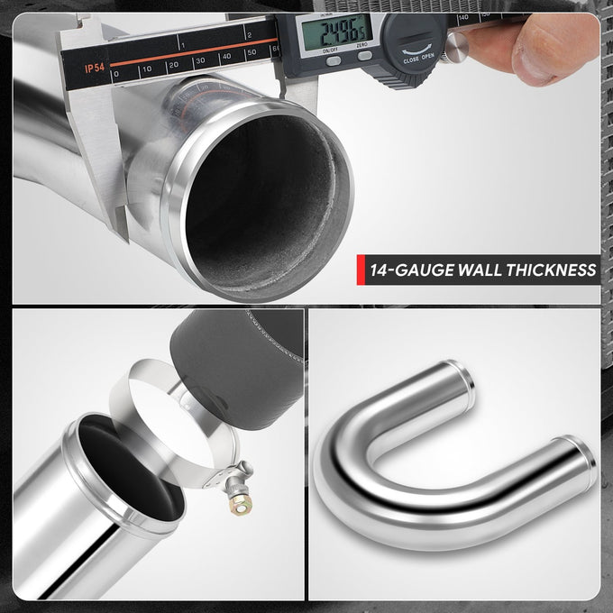 2.5 in. OD 180 Degree U-Bend Intercooler Pipe <br> Overall Length 23.65 in.