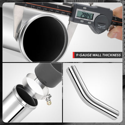 3 in. OD 45 Degrees Bend Intercooler Piping <br> 9-Gauge Wall Thickness