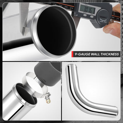 3 in. OD 90 Degrees Bend Intercooler Piping <br> 9-Gauge Wall Thickness