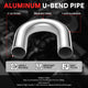 3 in. OD 180 Degrees U-Bend Intercooler Piping <br> 9-Gauge Wall Thickness