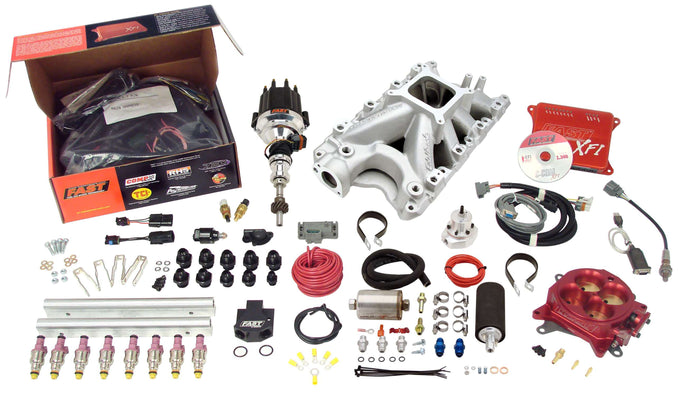 XFI 2.0 Ford Windsor EFI Kit w/ Red TB&550 HP<br>Universal