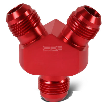 Aluminum AN8 Male to Dual AN6 Male Y-Block Adapter Reducer Fuel Fitting [A Variety of Color Options]