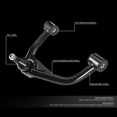 2-4 in. Lift Front Upper Control Arms <br> 11-19 Chevy Silverado/GMC Sierra 2500 3500 HD
