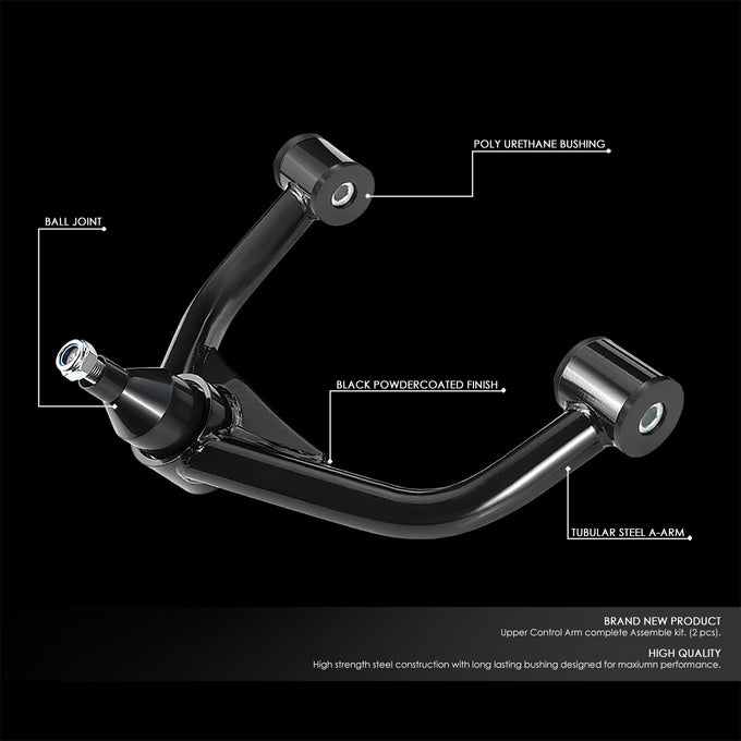 2-4 in. Lift Front Upper Control Arms <br> 11-19 Chevy Silverado/GMC Sierra 2500 3500 HD