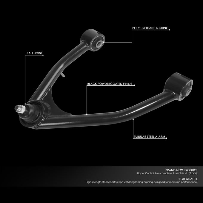 2-4 in. Front Upper Control Arms <br> 07-15 Chevy Silverado Suburban/GMC Sierra 1500