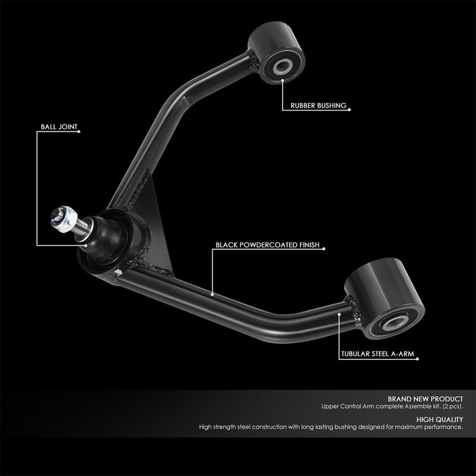 Front Upper Control Arms (Black) <br>19-22 Ram 1500