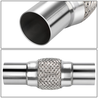 2 in. OD 8 in. L Double Braid Exhaust Flex Pipe <br> 4 in.Flex Section