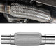2 in. OD 12 in. L Double Braid Exhaust Flex Pipe <br> 8in. Flex Section