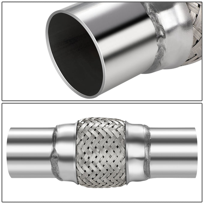 2.25 in. OD 8 in. L Double Braid Exhaust Flex Pipe <br> 4 in.Flex Section