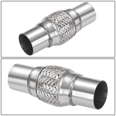 2.25 in. OD 8 in. L Double Braid Exhaust Flex Pipe <br> 4 in.Flex Section