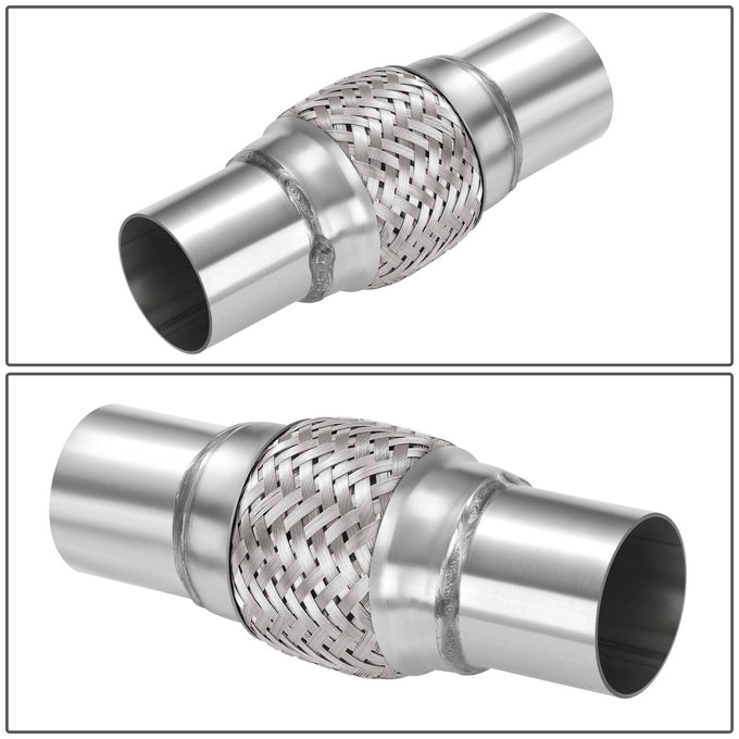 2.25 in. OD 8 in. L Double Braid Exhaust Flex Pipe <br> 4 in.Flex Section
