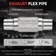 2.25 in. OD 10 in. L Double Braid Exhaust Flex Pipe <br> 6 in. Flex Section