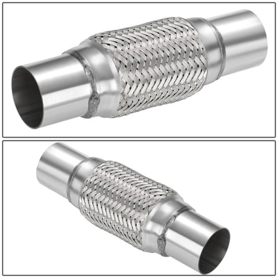 2.25 in. OD 10 in. L Double Braid Exhaust Flex Pipe <br> 6 in. Flex Section
