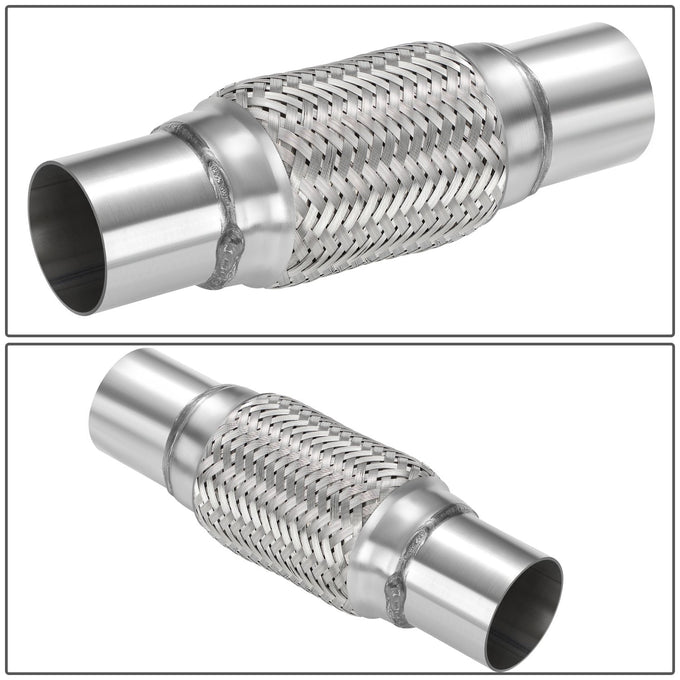 2.25 in. OD 10 in. L Double Braid Exhaust Flex Pipe <br> 6 in. Flex Section