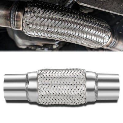 2.25 in. OD 10 in. L Double Braid Exhaust Flex Pipe <br> 6 in. Flex Section