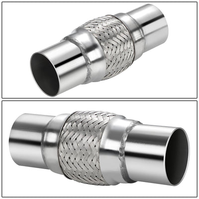 2.5 in. OD 8 in. L Double Braid Exhaust Flex Pipe <br> 4 in.Flex Section