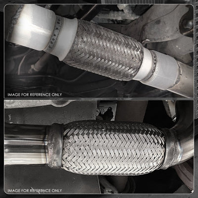 2.5 in. OD 10 in. L Double Braid Exhaust Flex Pipe <br> 6 in. Flex Section