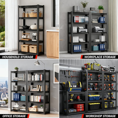 5-Tier Shelves 72in. Adjustable Storage Shelving <br>Universal