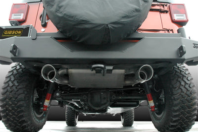 2.5in Axle-Back Dual Split Exhaust w/3.5in Tip <br> 2007-2017 Jeep Wrangler 3.8L,3.6L