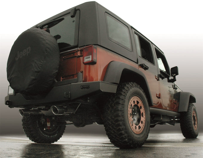 2.5in Axle-Back Dual Split Exhaust w/3.5in Tip <br> 2007-2017 Jeep Wrangler 3.8L,3.6L