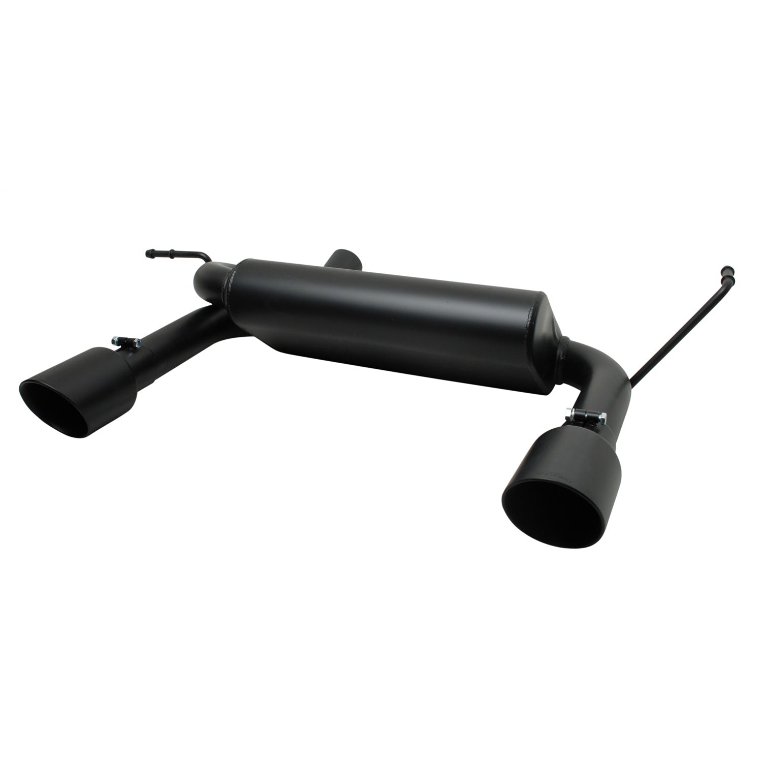 2.5in Cat-Back Dual Split Exhaust w/4in Tip <br> 2007-2017 Jeep Wrangler 3.8L,3.6L
