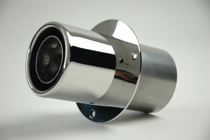 Power Tip Muffler, Transom Mount <br> 4ininlet, 4in overall