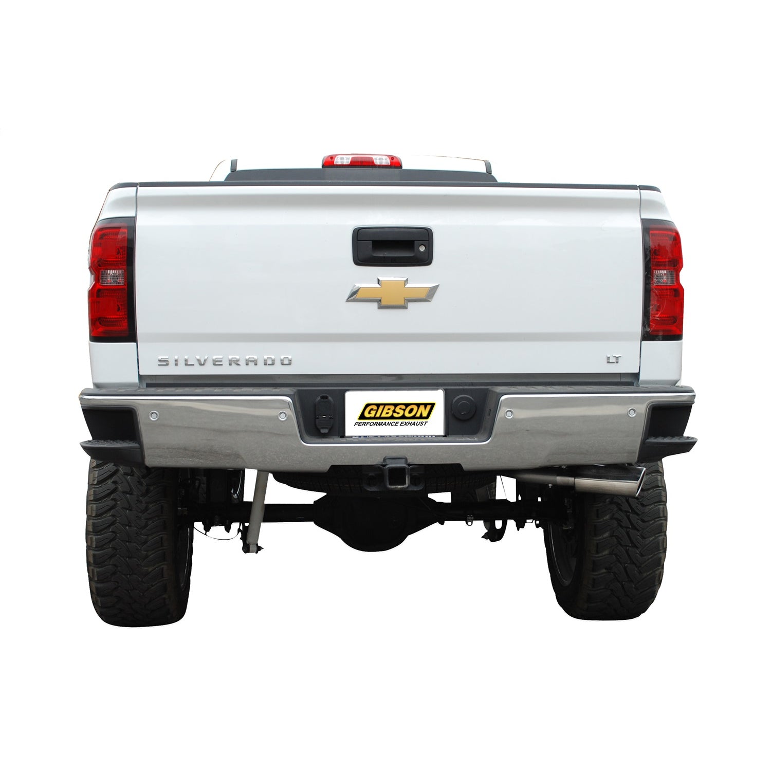 3.5in Aluminized Cat-Back Single Exhaust w/4in Tip <br> 14-18 Chevy Silverado 1500 GMC Sierra 1500 5.3L