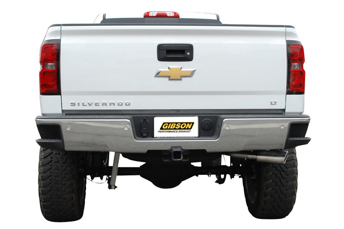 3.5in Aluminized Cat-Back Single Exhaust w/4in Tip <br> 14-18 Chevy Silverado 1500 GMC Sierra 1500 5.3L
