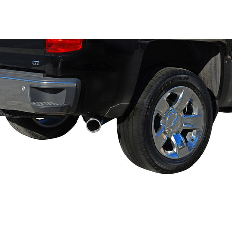 3.5in Aluminized Cat-Back Single Exhaust w/4in Tip <br> 14-18 Chevy Silverado 1500 GMC Sierra 1500 6.2L