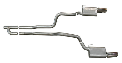 2.5in Aluminized Cat-Back Dual Exhaust System <br> 05-10 Ford Mustang Base 4.0L