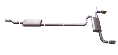 2.5in Cat-Back Dual Split Exhaust w/3.5in Tip <br> 07-14 Ford Edge, 07-10 Lincoln MKX 3.5L,2.0L