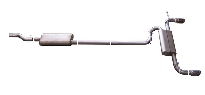 2.5in Cat-Back Dual Split Exhaust w/3.5in Tip <br> 07-14 Ford Edge, 07-10 Lincoln MKX 3.5L,2.0L