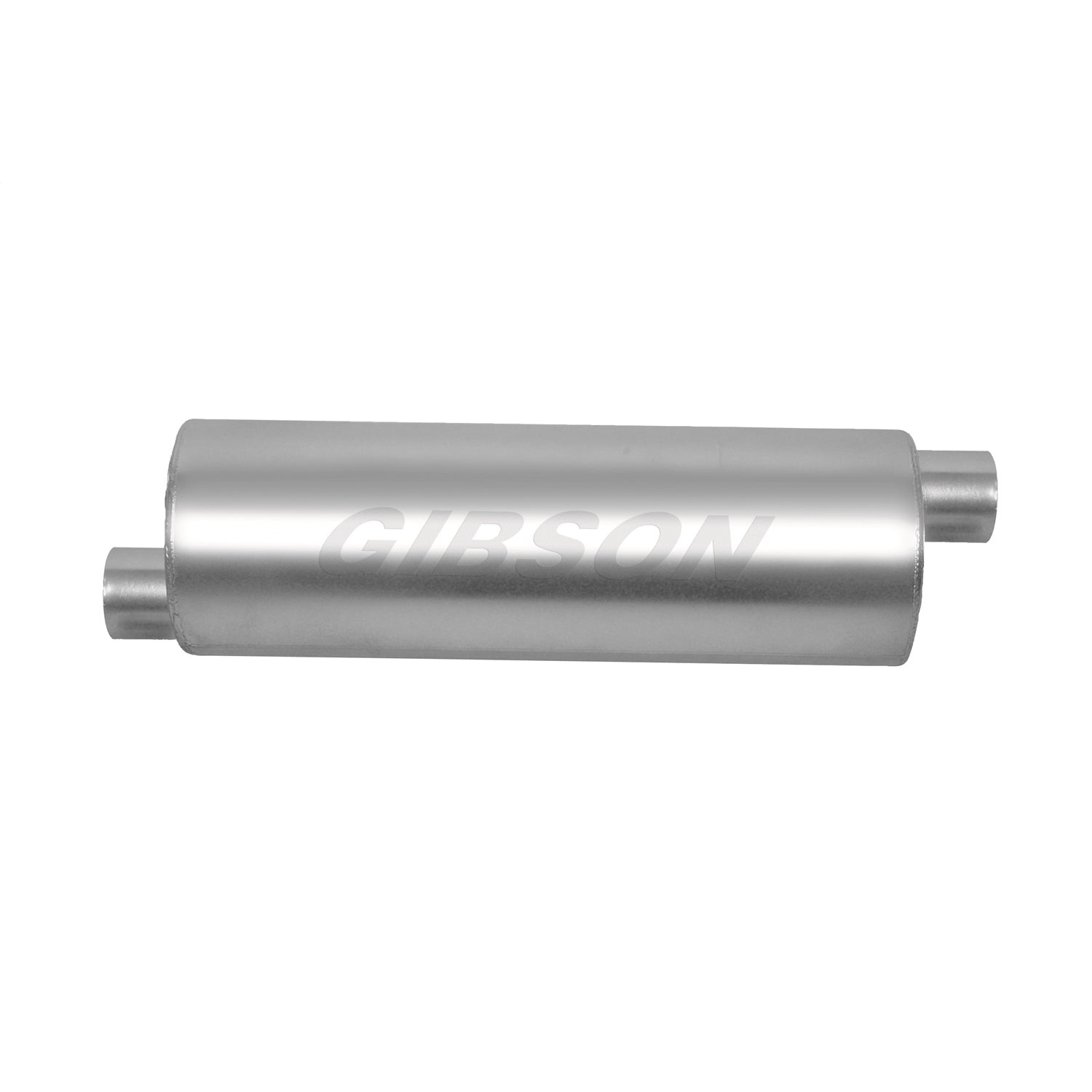 SFT Superflow Offset/Offset Round Muffler, Stainless <br> 8in Round Body 3.00in Offsetinlet