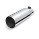3.5in Polished Round Straight Exhaust Tip <br> Inlet 2.75in; Outlet 3.5in; L 12in