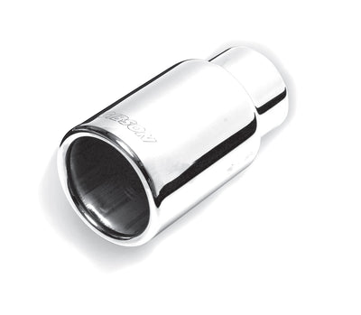 3.5in Polished Round Straight Exhaust Tip <br> Inlet 2.50in; Outlet 3.5in; L 6in