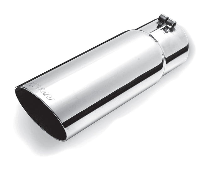 4in Polished Round Angle Exhaust Tip <br> Inlet 3.5in; Outlet 4in; L 12in