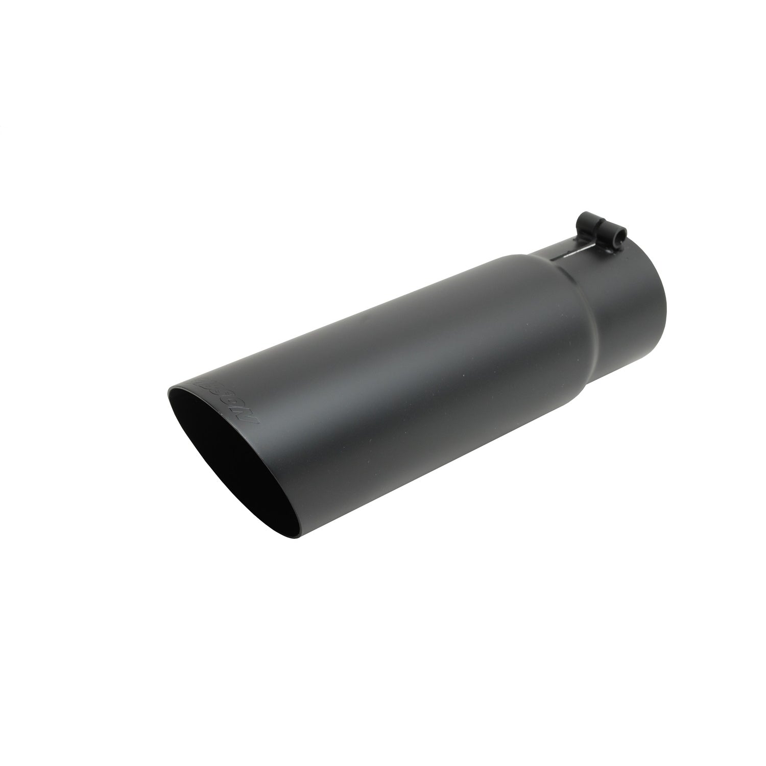 4in Black Ceramic Round Angle Exhaust Tip <br> Inlet 3.5in; Outlet 4in; L 12in