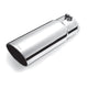 3.5in Polished Round Single Wall Angle Exhaust Tip <br> Inlet 3in; Outlet 3.5in; L 18in