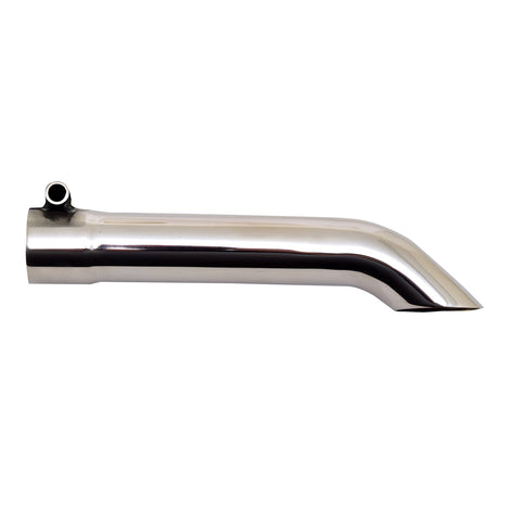 1.5in Polished Turndown Turndown Exhaust Tip <br> Inlet 1.5in; Outlet 1.5in; L 8in