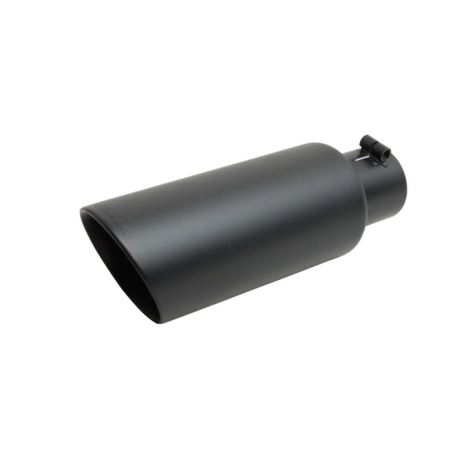 4in Black Ceramic Round Angle Exhaust Tip <br> Inlet 2.50in; Outlet 4.00in; L 8in