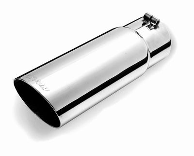 3.5in Polished Round Angle Exhaust Tip <br> Inlet 2.75in; Outlet 3.50in; L 10in