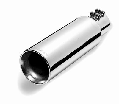 Stainless Steel Double Walled Angle Exhaust Tip <br> Inlet 2.50in; Outlet 3.00in; L 12in
